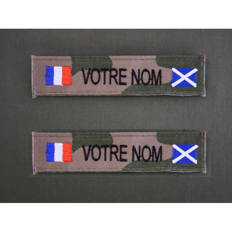 Bande patronymique sur feutre Violet avec drapeau France ( par 2)